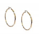 ORECCHINI CERCHI TORCHION IN ORO GIALLO E BIANCO 18 KT