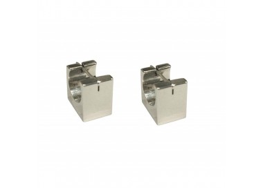ORECCHINI CERCHI CUBO IN ORO BIANCO 18 KT