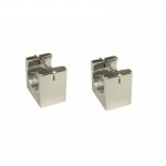 ORECCHINI CERCHI CUBO IN ORO BIANCO 18 KT 