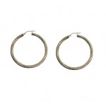 ORECCHINI CERCHI IN ORO BIANCO 18 KT
