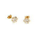 ORECCHINI SOLITARIO IN ORO GIALLO 18 KT CON ZIRCONI