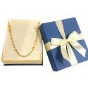 COLLANA ROSARIO UNISEX IN ORO GIALLO E BIANCO 18 KT