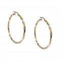 ORECCHINI CERCHI TORCHION IN ORO GIALLO E BIANCO 18 KT