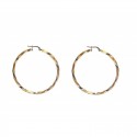 ORECCHINI CERCHI TORCHION IN ORO GIALLO E BIANCO 18 KT