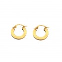ORECCHINI IN ORO GIALLO 18 KT MODELLO SCUDO CON SMALTO VERDE