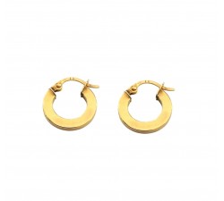 ORECCHINI CERCHI PICCOLI IN ORO GIALLO 18 KT CANNA QUADRATA