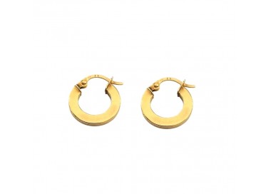 ORECCHINI IN ORO GIALLO 18 KT MODELLO SCUDO CON SMALTO VERDE