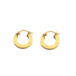 ORECCHINI CERCHI PICCOLI IN ORO GIALLO 18 KT CANNA QUADRATA