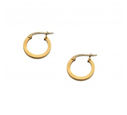 ORECCHINI IN ORO GIALLO 18 KT MODELLO SCUDO CON SMALTO VERDE