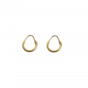 ORECCHINI IN ORO GIALLO 18 KT MODELLO SCUDO CON SMALTO VERDE