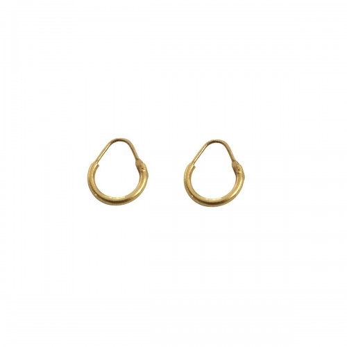 ORECCHINI IN ORO GIALLO 18 KT MODELLO SCUDO CON SMALTO VERDE