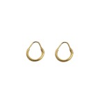 ORECCHINI IN ORO GIALLO 18 KT MODELLO SCUDO CON SMALTO VERDE
