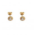 ORECCHINI PUNTO LUCE IN ORO GIALLO 18 KT ZIRCONI BRILLANTI