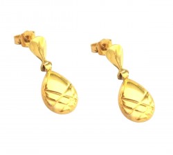 ORECCHINI PENDENTI IN ORO GIALLO 18 KT
