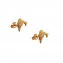 LUJO uva racimo pendientes en 18 KT oro amarillo con perlas