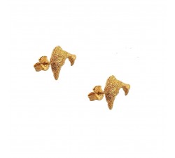 LUJO uva racimo pendientes en 18 KT oro amarillo con perlas
