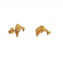LUJO uva racimo pendientes en 18 KT oro amarillo con perlas