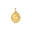 CIONDOLO SEGNO ZODIACALE PESCI IN ORO GIALLO 18 KT 