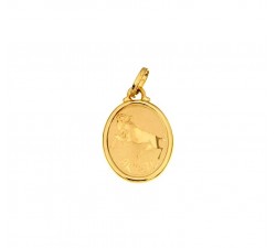 CIONDOLO SEGNO ZODIACALE ARIETE IN ORO GIALLO 18 KT + COLLANA LACCIO IN OMAGGIO