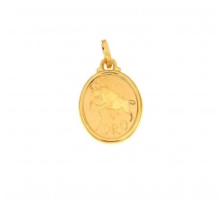 CIONDOLO SEGNO ZODIACALE LEONE IN ORO GIALLO 18 KT + COLLANA LACCIO IN OMAGGIO