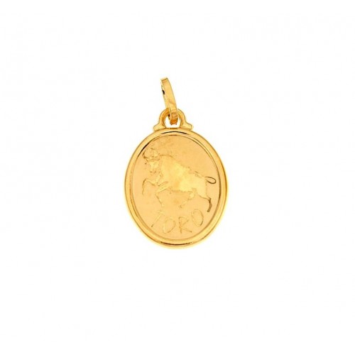 CIONDOLO SEGNO ZODIACALE TORO IN ORO GIALLO 18 KT