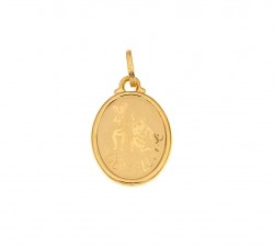 CIONDOLO SEGNO ZODIACALE GEMELLI IN ORO GIALLO 18 KT + COLLANA LACCIO IN OMAGGIO