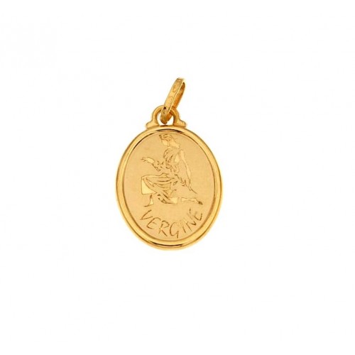 CIONDOLO SEGNO ZODIACALE VERGINE IN ORO GIALLO 18 KT