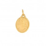 CIONDOLO SEGNO ZODIACALE BILANCIA IN ORO GIALLO 18 KT + COLLANA LACCIO IN OMAGGIO