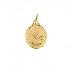 CIONDOLO SEGNO ZODIACALE SCORPIONE IN ORO GIALLO 18 KT