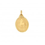 CIONDOLO SEGNO ZODIACALE SAGITTARIO IN ORO GIALLO 18 KT + COLLANA LACCIO IN OMAGGIO