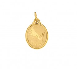 CIONDOLO SEGNO ZODIACALE CAPRICORNO IN ORO GIALLO 18 KT + COLLANA LACCIO IN OMAGGIO