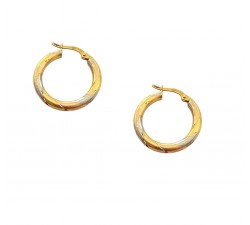 ORECCHINI IN ORO GIALLO 18 KT MODELLO SCUDO CON SMALTO VERDE