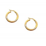 ORECCHINI IN ORO GIALLO 18 KT MODELLO SCUDO CON SMALTO VERDE