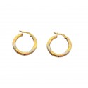ORECCHINI CERCHI IN ORO GIALLO ROSA E BIANCO 18 KT