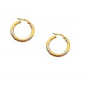 ORECCHINI IN ORO GIALLO 18 KT MODELLO SCUDO CON SMALTO VERDE