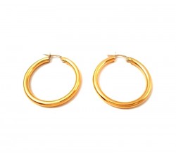HOOP EARRINGS IN YELLOW GOLD 18 KT 