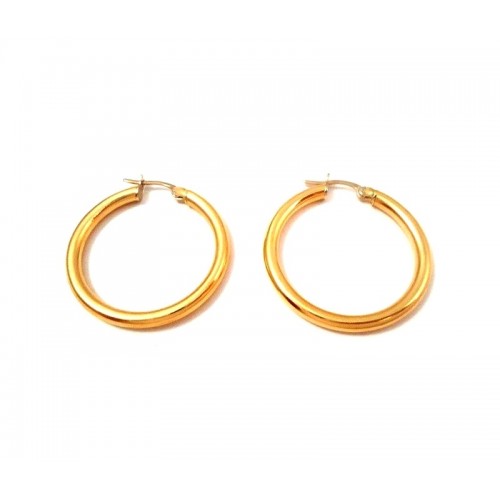 HOOP EARRINGS IN YELLOW GOLD 18 KT 
