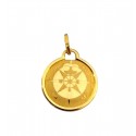 CIONDOLO ROSA DEI VENTI IN ORO GIALLO 18 KT + COLLANA LACCIO IN OMAGGIO
