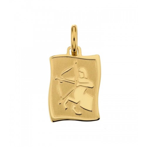 CIONDOLO MEDAGLIETTA SAGITTARIO SEGNO ZODIACALE IN ORO GIALLO 18 KT
