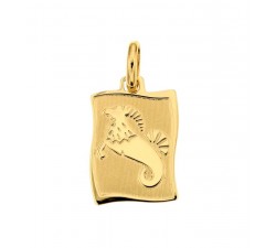 CIONDOLO MEDAGLIETTA CAPRICORNO SEGNO ZODIACALE IN ORO GIALLO 18 KT + COLLANA IN OMAGGIO