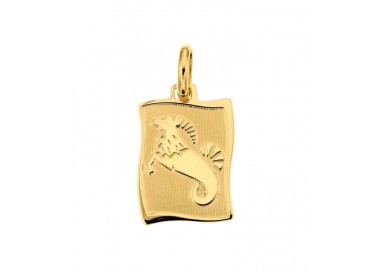 CIONDOLO SEGNO ZODIACALE LEONE IN ORO GIALLO 18 KT + COLLANA LACCIO IN OMAGGIO