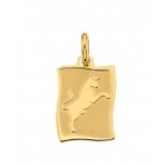 CIONDOLO SEGNO ZODIACALE LEONE IN ORO GIALLO 18 KT + COLLANA LACCIO IN OMAGGIO