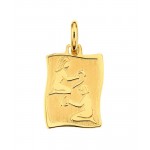 CIONDOLO SEGNO ZODIACALE LEONE IN ORO GIALLO 18 KT + COLLANA LACCIO IN OMAGGIO