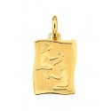CIONDOLO SEGNO ZODIACALE LEONE IN ORO GIALLO 18 KT + COLLANA LACCIO IN OMAGGIO