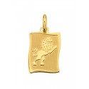 CIONDOLO SEGNO ZODIACALE LEONE IN ORO GIALLO 18 KT + COLLANA LACCIO IN OMAGGIO
