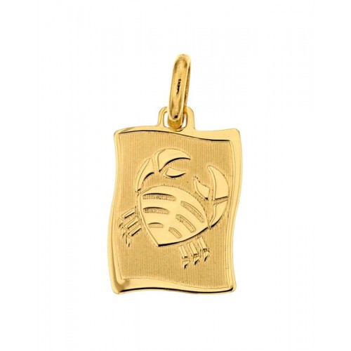 CIONDOLO SEGNO ZODIACALE LEONE IN ORO GIALLO 18 KT + COLLANA LACCIO IN OMAGGIO