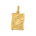 CIONDOLO SEGNO ZODIACALE LEONE IN ORO GIALLO 18 KT + COLLANA LACCIO IN OMAGGIO