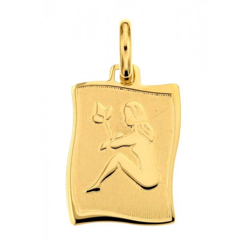 CIONDOLO SEGNO ZODIACALE LEONE IN ORO GIALLO 18 KT + COLLANA LACCIO IN OMAGGIO