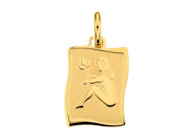 CIONDOLO SEGNO ZODIACALE LEONE IN ORO GIALLO 18 KT + COLLANA LACCIO IN OMAGGIO