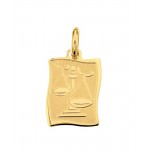 CIONDOLO SEGNO ZODIACALE LEONE IN ORO GIALLO 18 KT + COLLANA LACCIO IN OMAGGIO